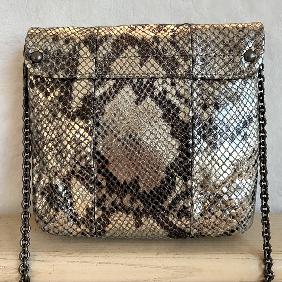 Coach Metallic Leather Reptile Print Crossbody Bag - Picture 3 of 16